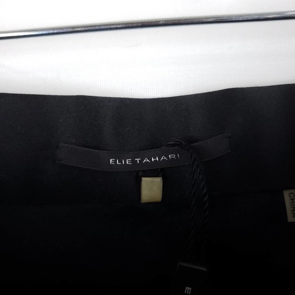 Sale🛍️ NWT Elie Tahari Black 100% Silk Eva Skirt Size 4 - Picture 3 of 6
